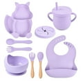 thumbnail image 4 of Mistaha Vaisselle en silicone pour Écureuil Tacheté Ensemble de Compléments Alimentaires pour Bébé Fourchette Cuillère pour Bébé silicone Intégré, 4 of 6