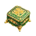 thumbnail image 4 of fenteer Vintage Jewelry Box Creative Small Trinket Box for Jewelry Necklace Earrings green, 4 of 8