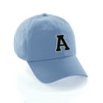 thumbnail image 1 of Customized Letter Intial Baseball Hat A to Z Team Colors, Sky Cap White Black Letter A, 1 of 3