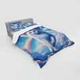 thumbnail image 2 of Ambesonne Cat Bedding Set 4 Pcs, Pegasus Kitty Flies Clouds Sky, Queen, Azure Blue Pale Pink, 2 of 2
