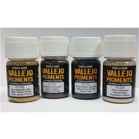 35ml Bottle Dust & Dirt Pigment Powder Set (4 Colors)