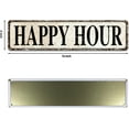thumbnail image 2 of Happy Hour Sign Farmhouse Signs Wall Decor Art Country Decorations Rustic Vintage Home Tin Plaque Bar Beer Wine Restaurant Gift 4"x16" Inch Metal Sign, 2 of 5