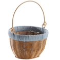 thumbnail image 2 of Light Brown Decorative Basket with Metal Handle for Storage and Organization in Bedroom or Office, 2 of 4