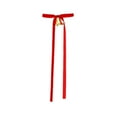 thumbnail image 2 of Adorno colgante de campanas rojas con lazo festivo | Decoración para árbol de Navidad y hogar | Tela y hierro | 20 x 6 cm, 2 of 5