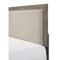 thumbnail image 4 of Miekor Furniture Grey Finish Fabric Upholstered Headboard Tufted Nailhead Trim 1pc King Size Panel Bed Beautiful Wooden Bedroom Furniture B5A3899, 4 of 5