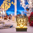 thumbnail image 3 of Bangcool Wedding Night Lamp Wooden Hollow Heart Shape LED Table Light Table Decoration, 3 of 7