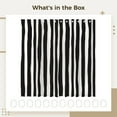 thumbnail image 5 of Black and White Striped Shower Curtain, Modern Shower Curtain for Bathroom, Vertical Stripe Design, 71x71 in, 12 Hooks, 5 of 5