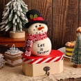 thumbnail image 3 of 2pcs Santa/Snowman Figurine Candy Box Chocolate Candies Storage Case Holiday Treat Container for Home Decoration, 3 of 7