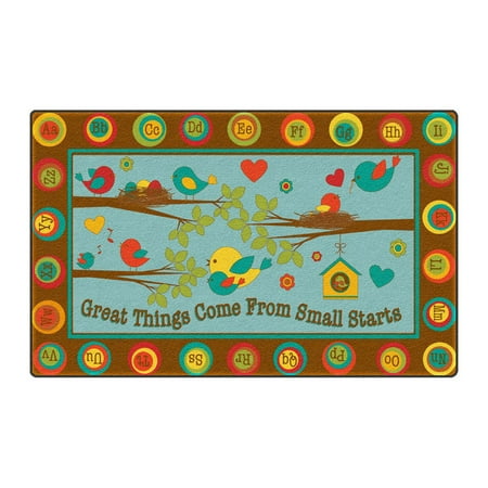- Flagship Carpets Kids Learning Essential Great Things Come From Small Starts Educational Rug Nylon Rectangle 6' x 8'4