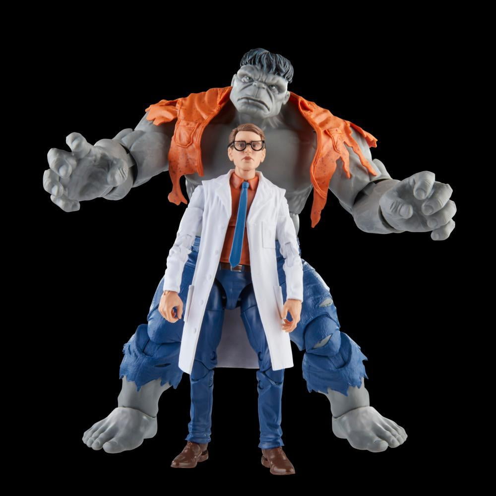 Hasbro Marvel Legends Series Gray Hulk and Dr. Bruce Banner, 6 Inch Action Figures