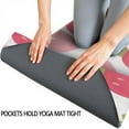 thumbnail image 3 of Strawberry Plants Fruit Heart White Pattern Hot Yoga Mat Towel Non Slip for Hot Yoga - Quick-Drying Yoga Mat Cover with 4 Corner Pockets with Travel Bag - Hot Yoga Towel Non Slip 70"x26", 3 of 6
