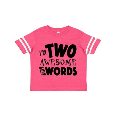 

Inktastic I m Two Awesome for Words 2nd Birthday Gift Toddler Boy or Toddler Girl T-Shirt