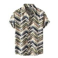 thumbnail image 1 of Pompotops Chemise Décontractée en Coton et Lin pour Hommes, Cardigan à Manches Courtes, Chemise à Col, Blouse en Solde, 1 of 8