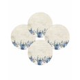 thumbnail image 7 of 13 Inch Round Placemats Set of 4, Fall Blue Non Slip Heat Insulation PP Table Mats, Thanksgiving White Pumpkin Vintage Eucalyptus Washable Place Mats for Kitchen Dining Party Table Decor, 7 of 7