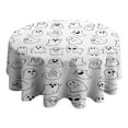 thumbnail image 4 of Cute Halloween Ghosts Pattern Round Tablecloth 60"x60",Wrinkle Wipeable Table Cloth for Kitchen Dining Room Picnic Patio Party, 4 of 6