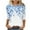 Blue, variant on Srogem Womens Long Sleeve Shirts Round Neck Casual Loose Fit Tunic Tops Fashion Fall Blouses Vintage Ethnic Print Tees
