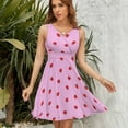 thumbnail image 7 of Red Strawberry Love Pattern Polka Dots Dress Summer Street Style Dresses Female Sleeveless Printed Sundress, 7 of 7