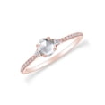 thumbnail image 2 of 18k Rose Gold 1/2 Cttw Round Rose Cut Diamond Halo Solitaire Engagement Ring Jewelry for women (H-I Color, SI2-I1 Clarity, 0.50 Cttw) Ring Size-8, 2 of 3