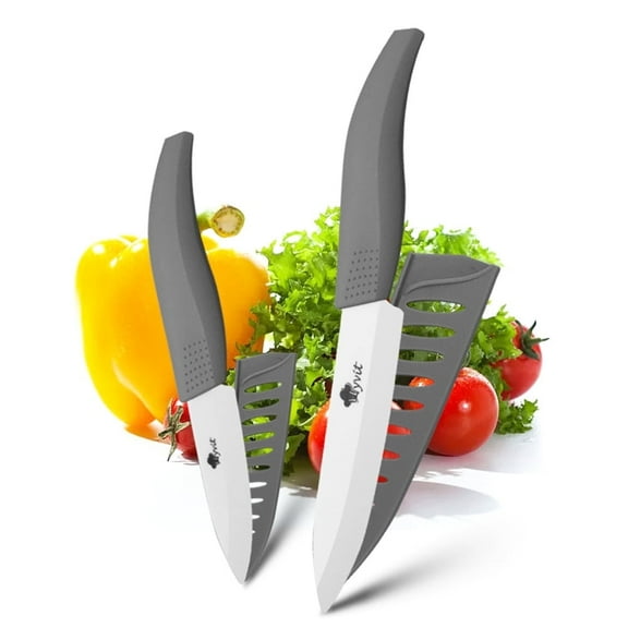 Ceramic Knife Set 6" Chef Knife and 3" Paring Knife Sharp Kitchen Knives Rust Proof Stain Resistant Vegetables Cutter Tool