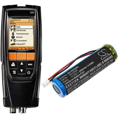 Cameron Sino Battery for Testo 320 Combustion Analyzer PN:Testo 0515 5046 2600mAh / 9.62Wh