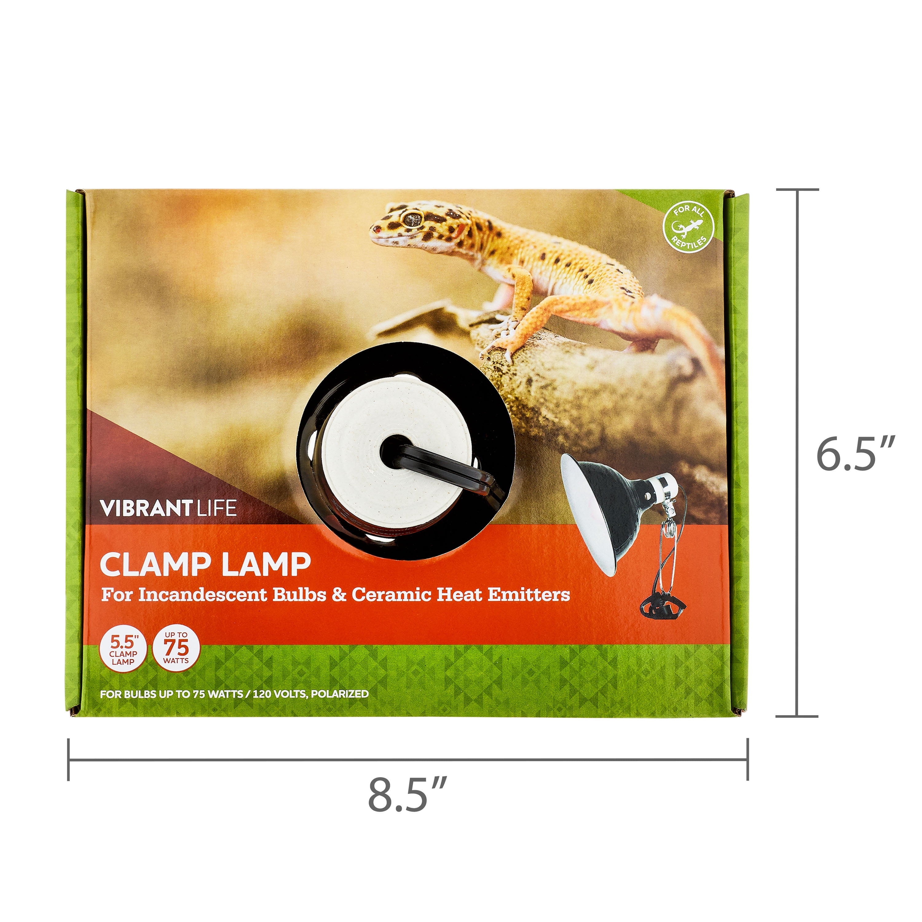 Vibrant Life Reptile Terrarium Clamp Lamp with On/Off Switch, 5.5