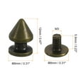 thumbnail image 2 of 20Sets Cone Spike Stud Rivet, 8x12mm Screw Back Tree Studs and Spikes for Leather Craft(Bronze), 2 of 6