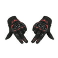 thumbnail image 1 of Gants de Moto Quatre Saisons Noir et Rouge - Matériau Piqué, Antidérapant, Compatible Écran Tactile, Protection Solaire, Résistant à l'Usure pour Motocross, Route et Usage Extérieur, 1 of 4
