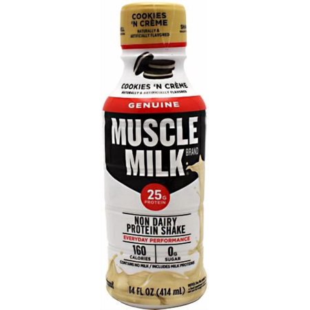 CytoSport Muscle Milk Protein Shake RTD, Cookies 'N Crme, 12 - 14 Fl Oz Bottles