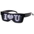 thumbnail image 5 of Leadleds LED Glasses, Bluetooth Connected Smart Glasses, USB Rechargeable Sunglasses for Party, White, 5 of 7