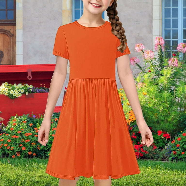 Casual Dresses Bright Orange Summer Dress HT 360 Collective Orange
