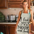 thumbnail image 1 of TIMIFIS Pockets Holds 1Pc Parent Adult The Family Kitchen Lovely Print Linen Family Aprons Kitchen Gadgets, 1 of 2