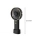 thumbnail image 4 of Cateissary Ventilador de mano Portátil Ajustable Escritorio Refrigeración Digital Sin escobillas Silencioso Inalámbrico Interior Deportes al Electrodomésticos Negro, 4 of 6