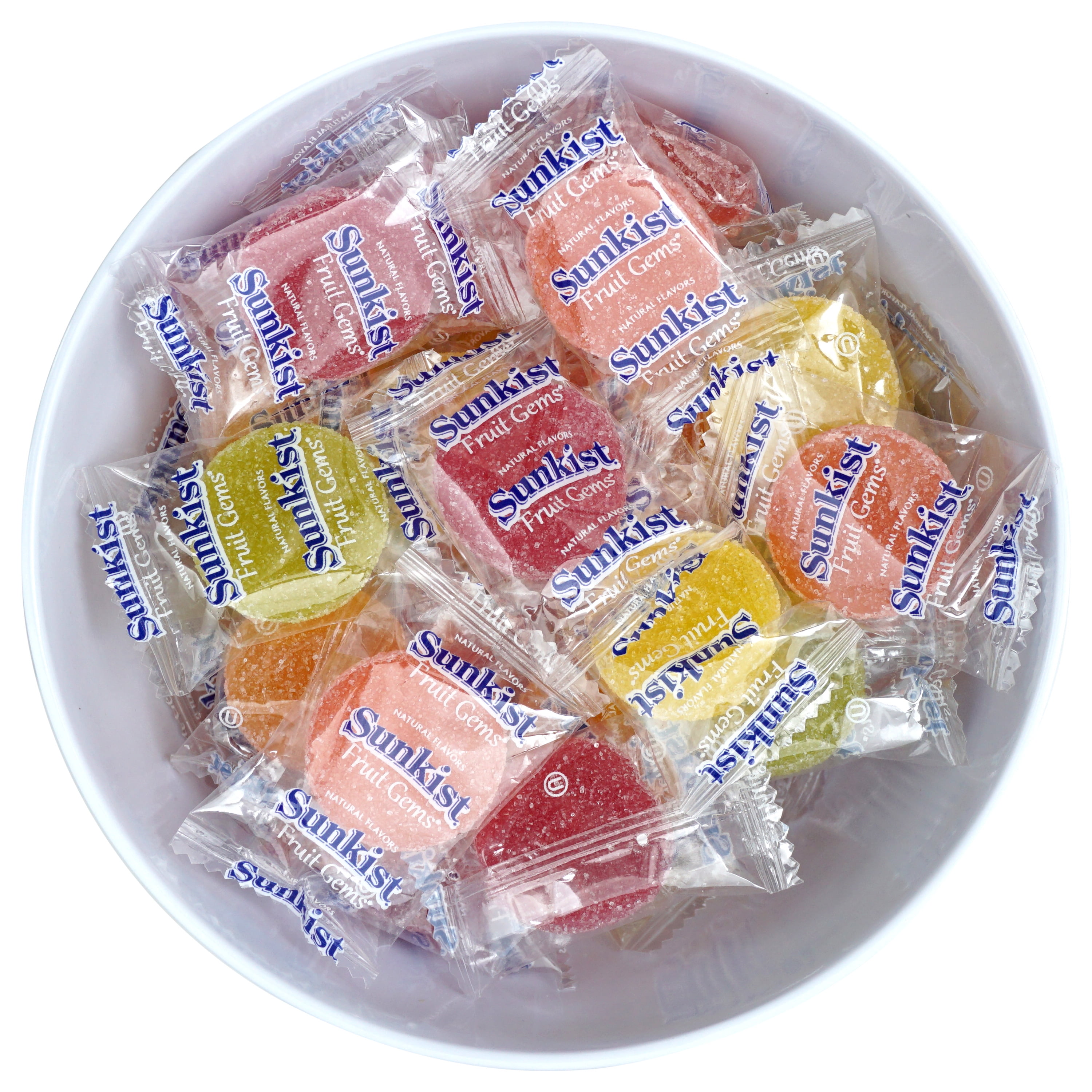 Sunkist Fruit Gems, 2 Pound Bulk Bag, Fruit Gems, Soft Candy Individually Wrapped