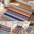 thumbnail image 2 of Rectangle Rug 2x3ft Area Rug, Vintage Boho Pesley Geometric Area Rugs for Living Room Bedroom, Orange Blue Gray Line Floor Mat Non-Slip Non-Shedding Carpet Indoor Accent Rugs, 2 of 9