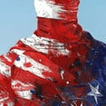 thumbnail image 4 of Lovzfmll Summer Pattern Lightweight Sun Protective Hoodie with Mask for Men Red, L, 4 of 5