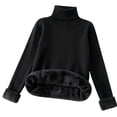 thumbnail image 4 of Chandails à Col Roulé pour Femmes, Yigetop Chandails à Col Roulé Duveteux pour Femmes Chandail d'Automne Chandail Torsadé à Manches Longues Hauts Chandails pour Femmes Pulls Noirs TG, 4 of 5
