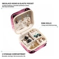 thumbnail image 2 of Pink Monkey Travel Portable Decorative Box - Square Jewelry Storage and Organizer Box for Rings, Earrings, Necklaces, and Bracelets - Suitable for Girls and Women - Necklace Organizer Box, 2 of 6