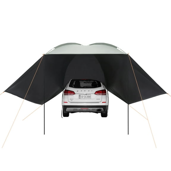 KFFKFF Vehicle Awning, Spacious 10' x 7' Shade for Cars, PU2000mm UV50  Protection with Extra Side Panels and Carry Bag, Ideal for Trucks, SUVs, Vans, and Campers