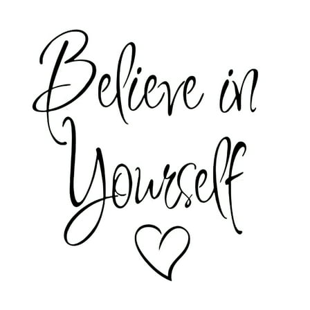LAMIRO Believe in Yourself Wall Decal Living Room Wall Décor Motivational Stickers Inspirational Quotes Wall Decals Positive Affirmation Stickers Home Décor Living Room