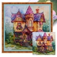 thumbnail image 1 of (14CTABB-1083__C__50X50) Hilo algodón ecológico bordado 14CT 2 hebras impresión 50*50cm kit serie paisaje punto cruz cabina colorida, 1 of 9