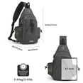 thumbnail image 3 of G4Free Canvas Sling Bag Crossbody Backpack with USB Charging Port & RFID Blocking, Hiking Daypack Chest Bag for Women Men, 3 of 8