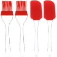 thumbnail image 1 of HTOOQ 4Pcs Kitchen Silicone Oil Brushes Spatula Set Kitchen Baking Outdoor BBQ Tools Home Decor, 1 of 9