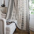 thumbnail image 1 of Boho geometric bohemian curtain for bedroom living room cotton linen printed decorative curtains with tassel home decoration GuanGuan, 1 of 5