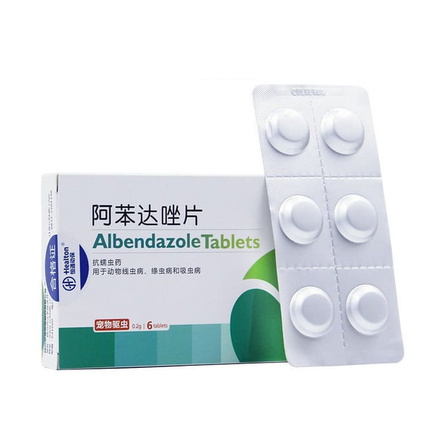 Albendazole Tablets 6 Tablets/box Dog Deworming Cat Deworming Pet