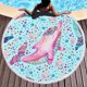 thumbnail image 2 of Toalla de playa redonda de delfín de acuarela con borla, manta redonda, toalla de natación, 59 pulgadas, regalo para mamá, amigos, 2 of 4