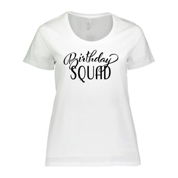 Inktastic Birthday Squad in Black Women's Plus Size T-Shirt