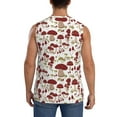 thumbnail image 4 of Uemuo Mushroom Pattern Men's Sleeveless T-Shirt,Muscle Athletic Tank Top, Moisture-wicking Quick-dry Breathable Classic Tee Top for Gym Run Outdoor Sports-Small, 4 of 8