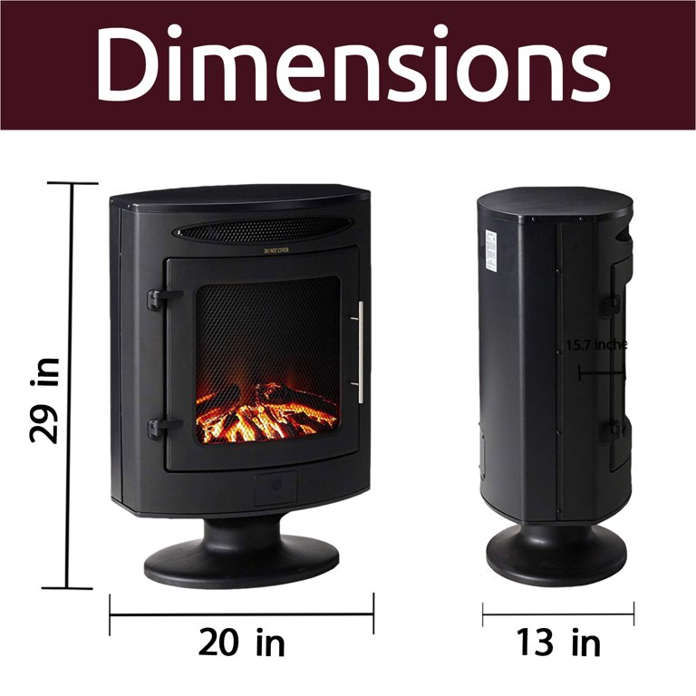 Cambridge 1500W Freestanding Electric Fireplace Heater in Black with Log  Display - Walmart.com
