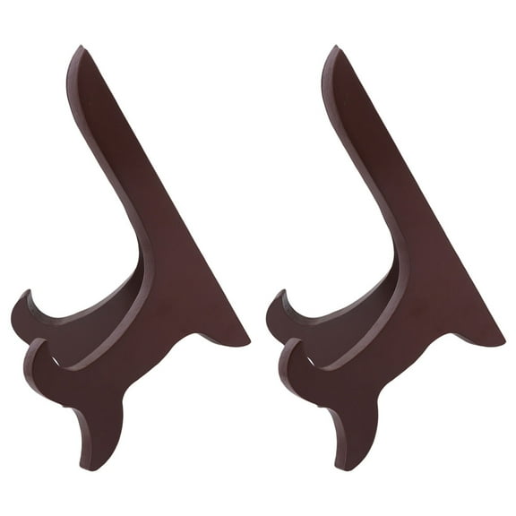 2 Pcs Plate Holder Small Easels for Display Pedestal Frame Holders Dinning Room Stands Wooden Picture Frame Holders