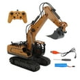 thumbnail image 1 of Excavadora de control remoto a escala 1:20 de 2,4 G con rotación de 680° y 11 canales, vehículo de construcción a control remoto, batería única, 1 of 14
